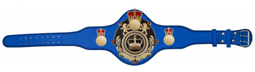 QUEENSBURY PLT LEATHER BLACK CHAMPION CROWN CHAMPIONSHIP BELT  - PLTQUEEN/B/G/BLKGEM - AVAILABLE IN 4 COLOURS
